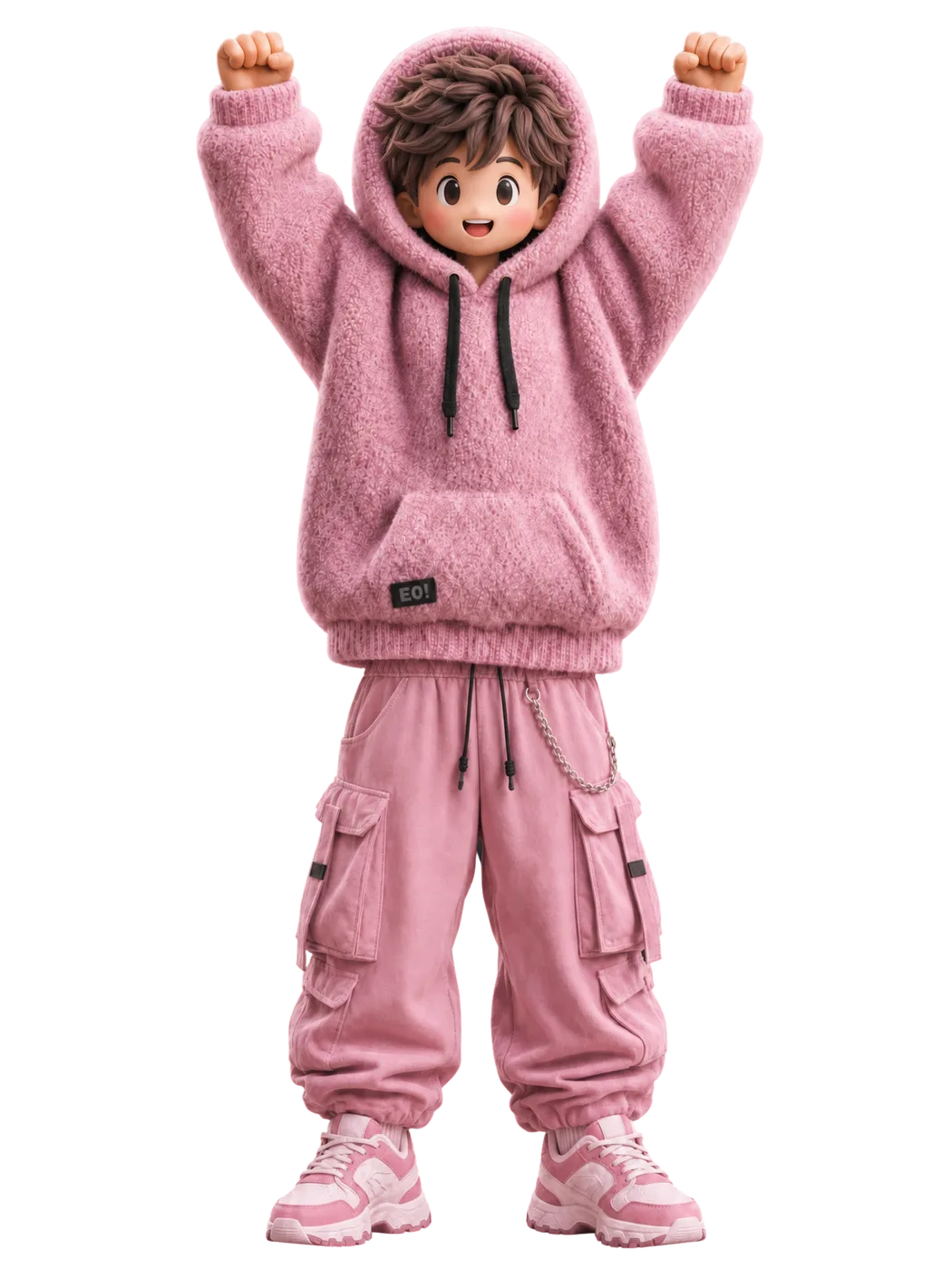 Beeldhuis-figuur in roze pose